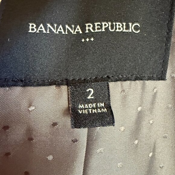 Banana Republic Double Breasted Houndstooth Jacket, Size 2 - Picture 8 of 9